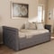 Baxton Studio Swamson Grey Tufted Twin Size Daybed with Roll-out Trundle Bed 127-7040 - alternate 2